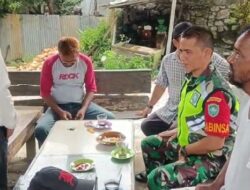 Komsos Dengan Warga Binaan Sertu Bambang Bahas Keamanan & Kebersihan Lingkungan