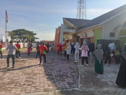 Jumat Sehat, Anggota Koramil 07 Kejuruan Muda Laksanakan Senam Bersama Forkopimcam