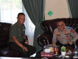 Kapolres Aceh Tamiang Kunjungi Dandim 0117 Aceh Tamiang, Pererat Sinergitas TNI-Polri 