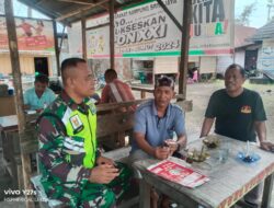 Babinsa Laksanakan Komsos Dengan Perangkat Desa
