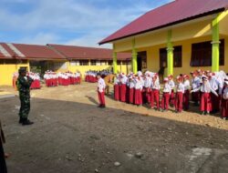 Jadi Irup di SDN Lubuk Batil, Babinsa 04/Bendahara Tekankan Nilai Pancasila Dan Cinta Tanah Air