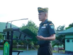 Kasdim 0117/Aceh Tamiang Pimpin Upacara Bendera Hari Senin