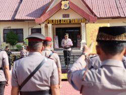 Kapolres Aceh Tamiang Pimpin Sertijab Wakapolres, Tiga Pejabat Utama dan Empat Kapolsek