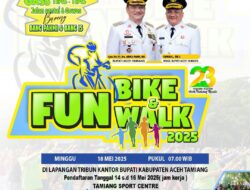 Meriahkan HUT Ke-23, Pemerintah Kabupaten Aceh Tamiang Gelar Fun Bike Dan Fun Walk 2025