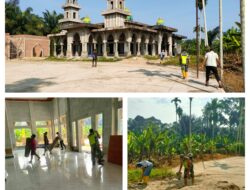 Semangat Gotong Royong, Babinsa dan Warga Siapkan Masjid untuk Idul Adha