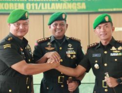 Danrem 011/Lilawangsa Pimpin Upacara Sertijab Dandim 0117/Aceh Tamiang