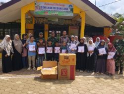 Kodam IM Salurkan Bantuan Seragam Sekolah Dari Wapang TNI Kepada Siswa Terdampak Banjir