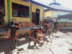 Satgas Gulbencal Kodam IM Pembersihan Lanjutan SMA N 1 Bendahara Pascabencana Banjir Dan Longsor