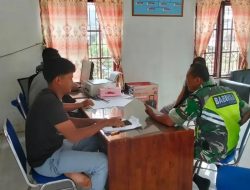Update Data Wilayah, Babinsa 03/Seruway Melaksanakan Puldata Ter Di Kantor Desa Pusung Kapal