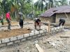 Pembangunan RTLH TMMD Kodim Aceh Tamiang Berlanjut Di Tahap Pemasangan Dinding Bata