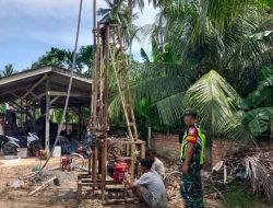 Babinsa Lakukan Pendamping Pembuatan Sumur Bor, Guna Penuhi Kebutuhan Air Bersih