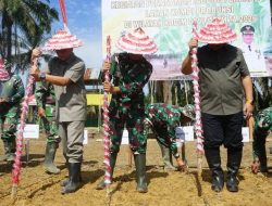 Dukung Ketahanan Pangan, Kodim 0117/Aceh Tamiang Lakukan Penaman Jagung Perdana dilahan Kompi Produksi