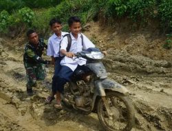 Dibalik Jalan yang Dibuka Oleh TMMD, Harapan Anak Desa Menuju Sekolah