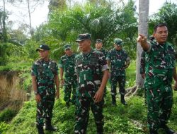 Dandim 0117/Aceh Tamiang Dampingi Tim Was Itjenad Mabes TNI Tinjau Jembatan Perintis Garuda Di Aceh Tamiang