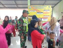Jaga Balita Tetap Sehat, Babinsa Suka Rakyat Dampingi Posyandu