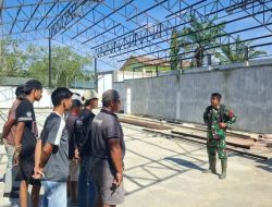 Babinsa Aktif Monitoring Pembangunan KDMP Desa Binaan