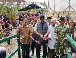 Bupati Aceh Tamiang Resmikan Jembatan Gantung Perintis Garuda di Sekerak
