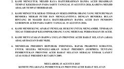 KP3 ABAS Tegas Pro-NKRI, Desak Prabowo Buka Jalan Provinsi Baru